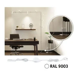 Paulmann 95659 URail Schienensystem Einspeisung Kabel mit Schalter 2m Signalweiß RAL 9003