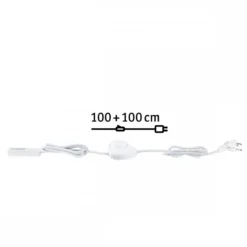Paulmann 95659 URail Schienensystem Einspeisung Kabel mit Schalter 2m Signalweiß RAL 9003