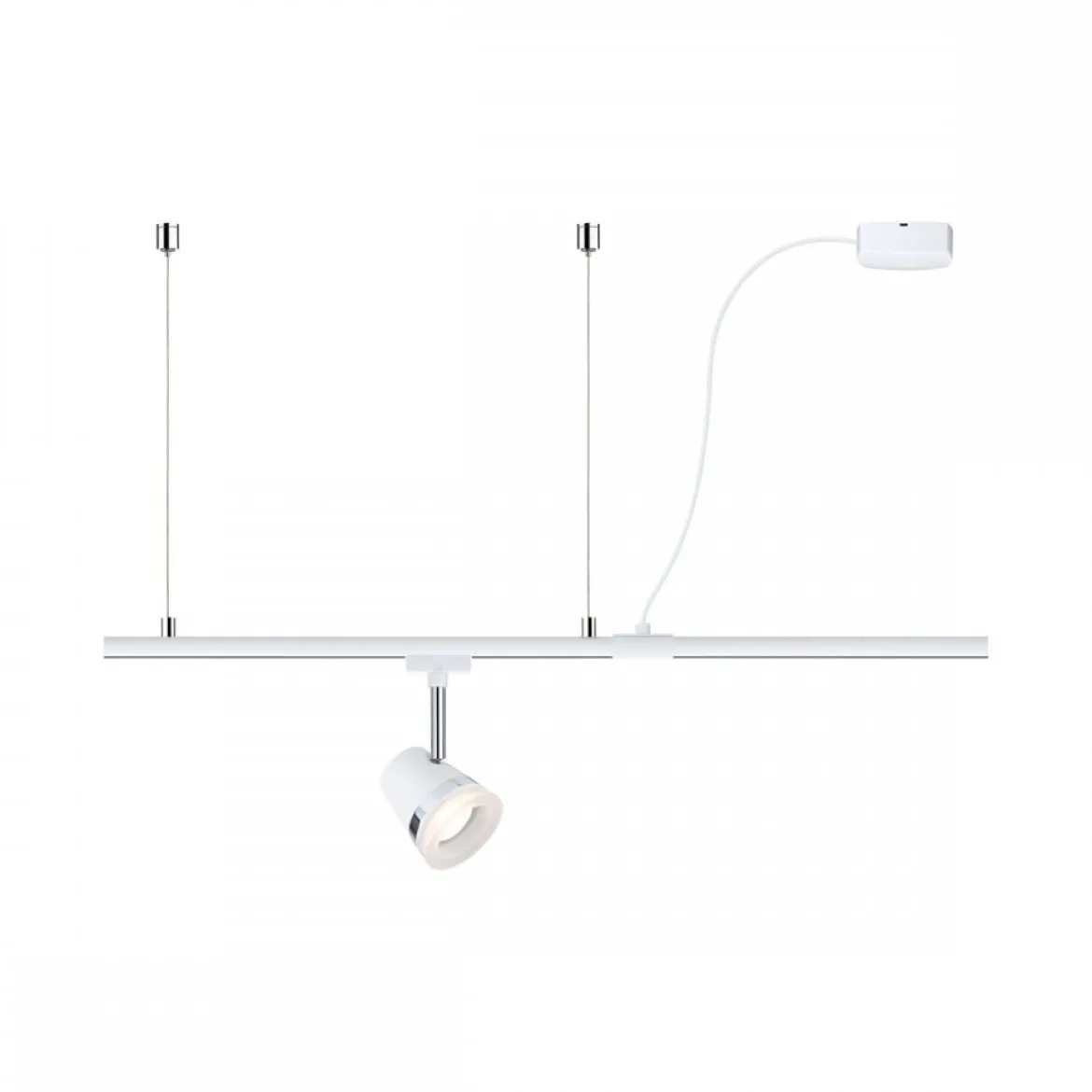 Paulmann 95645 URail Schienensystem Einspeisung Kabel 2m Signalweiß RAL 9003