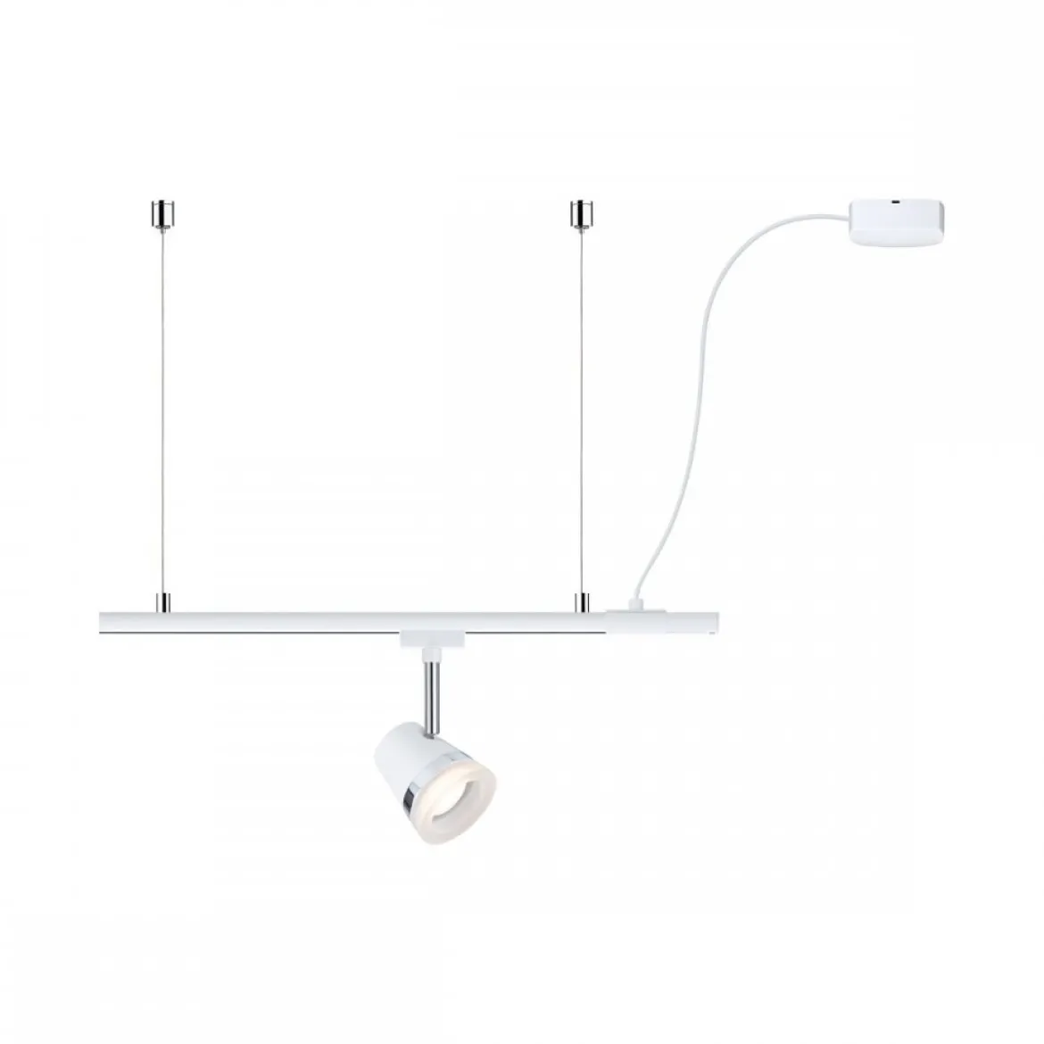 Paulmann 95645 URail Schienensystem Einspeisung Kabel 2m Signalweiß RAL 9003
