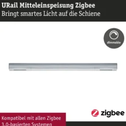 Paulmann 95667 URail Smart Home ZigBee Mittel-Einspeisung max. 100W Chrom matt