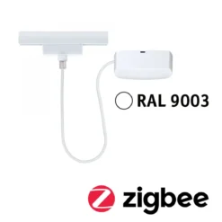 Paulmann 95671 URail Smart Home ZigBee Kabel-Einspeisung max. 100W Signalweiß RAL 9003