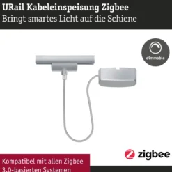 Paulmann 95670 URail Zubehör Smart Home ZigBee Kabel-Einspeisung max. 100W Chrom matt
