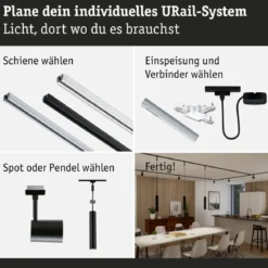 Paulmann 95675 URail Zubehör Smart Home ZigBee Dimm Switch max. 50W Schwarz matt