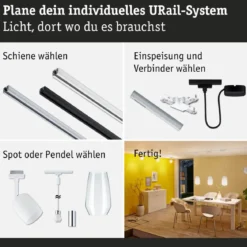 Paulmann 95677 URail Zubehör Smart Home ZigBee Schienenadapter max. 20W Signalweiß RAL 9003