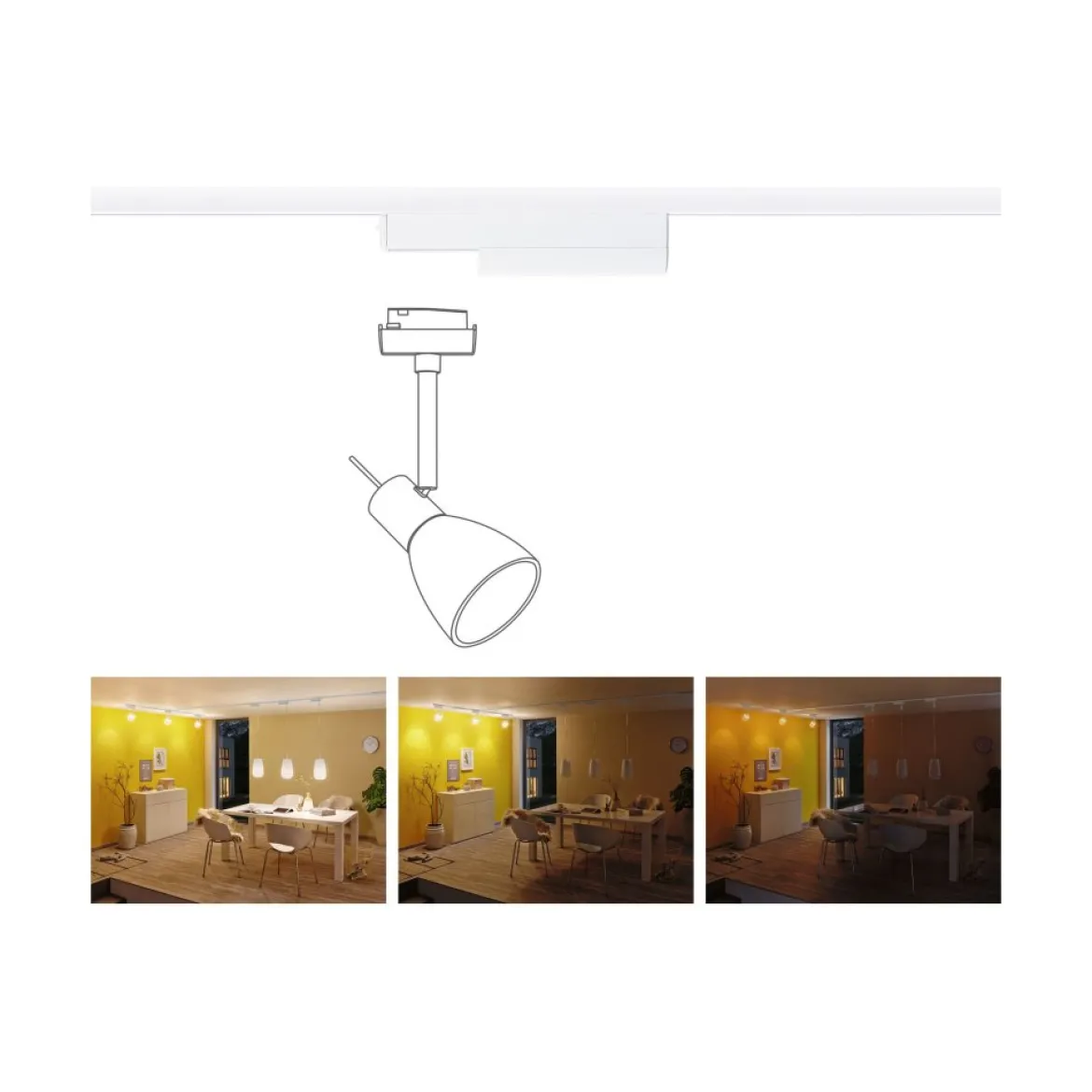 Paulmann 95677 URail Zubehör Smart Home ZigBee Schienenadapter max. 20W Signalweiß RAL 9003