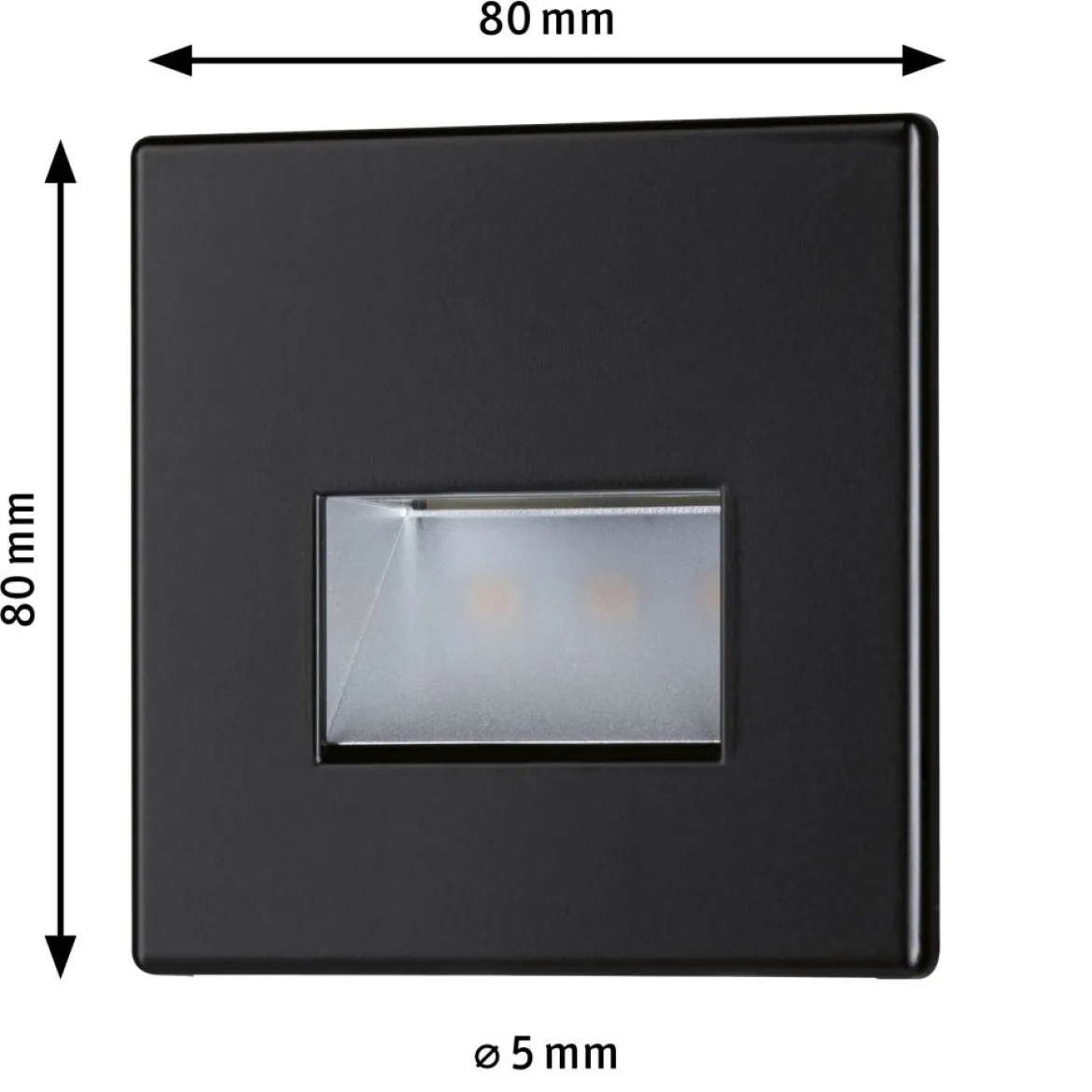 Paulmann 93094 Wandeinbauleuchte LED Edge 80x5mm Schwarz 2700K