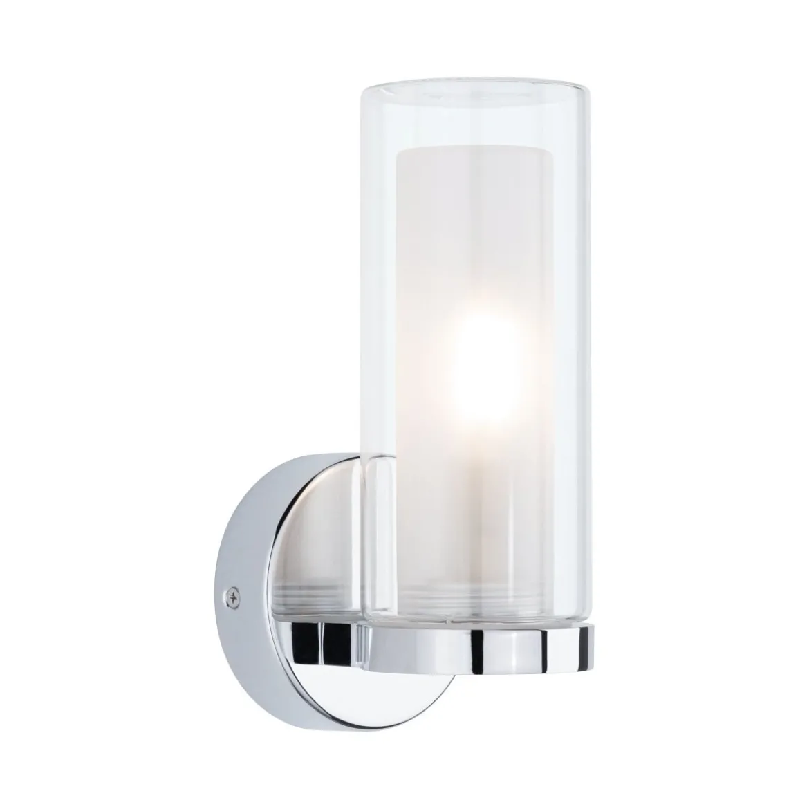 Paulmann 71076 Wandleuchte Luena Glas Chrom einfacher Lichtaustritt IP44
