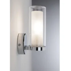Paulmann 71076 Wandleuchte Luena Glas Chrom einfacher Lichtaustritt IP44