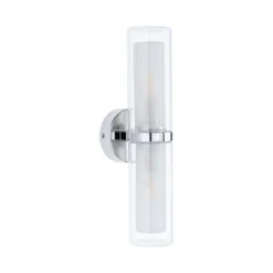Paulmann 71077 Wandleuchte Luena Glas Chrom zweifacher Lichtaustritt IP44