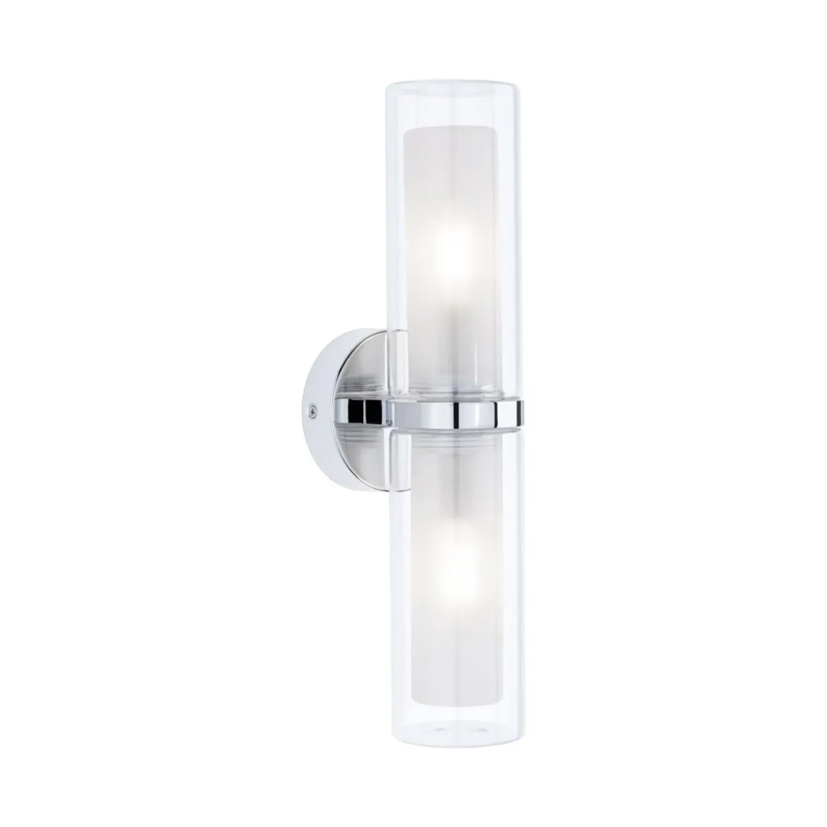 Paulmann 71077 Wandleuchte Luena Glas Chrom zweifacher Lichtaustritt IP44