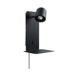 Paulmann 71099 Wandleuchte Malena USB C schwarz matt GU10
