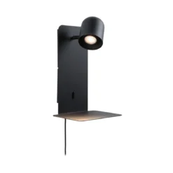 Paulmann 71099 Wandleuchte Malena USB C schwarz matt GU10