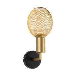 Paulmann 71137 Wandleuchte Ravi E27 schwarz matt gold IP44