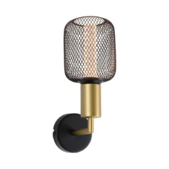 Paulmann 71137 Wandleuchte Ravi E27 schwarz matt gold IP44