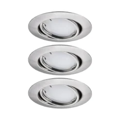 Paulmann 92464 Zigbee LED Einbauleuchte Base Coin Basisset Eisen gebürstet 3000K