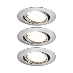 Paulmann 92464 Zigbee LED Einbauleuchte Base Coin Basisset Eisen gebürstet 3000K