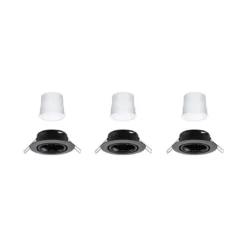 Paulmann 92465 Zigbee LED Einbauleuchte Base Coin Basisset Schwarz matt 3000K