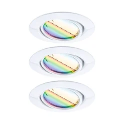 Paulmann 92466 Zigbee LED Einbauleuchte Base Coin Basisset RGBW 3000K Weiß