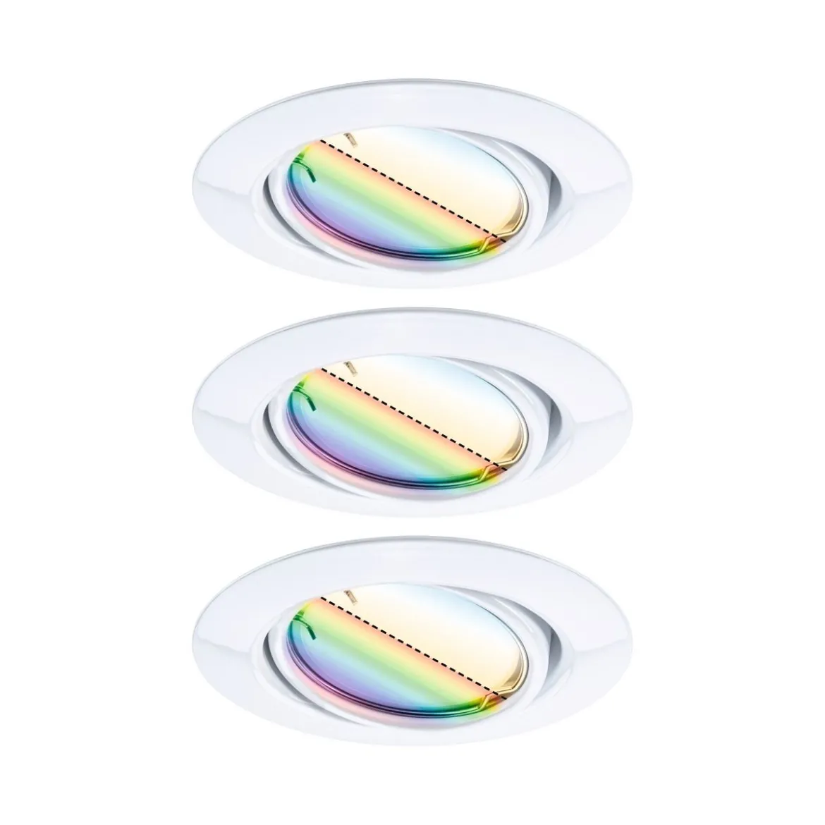 Paulmann 92466 Zigbee LED Einbauleuchte Base Coin Basisset RGBW 3000K Weiß
