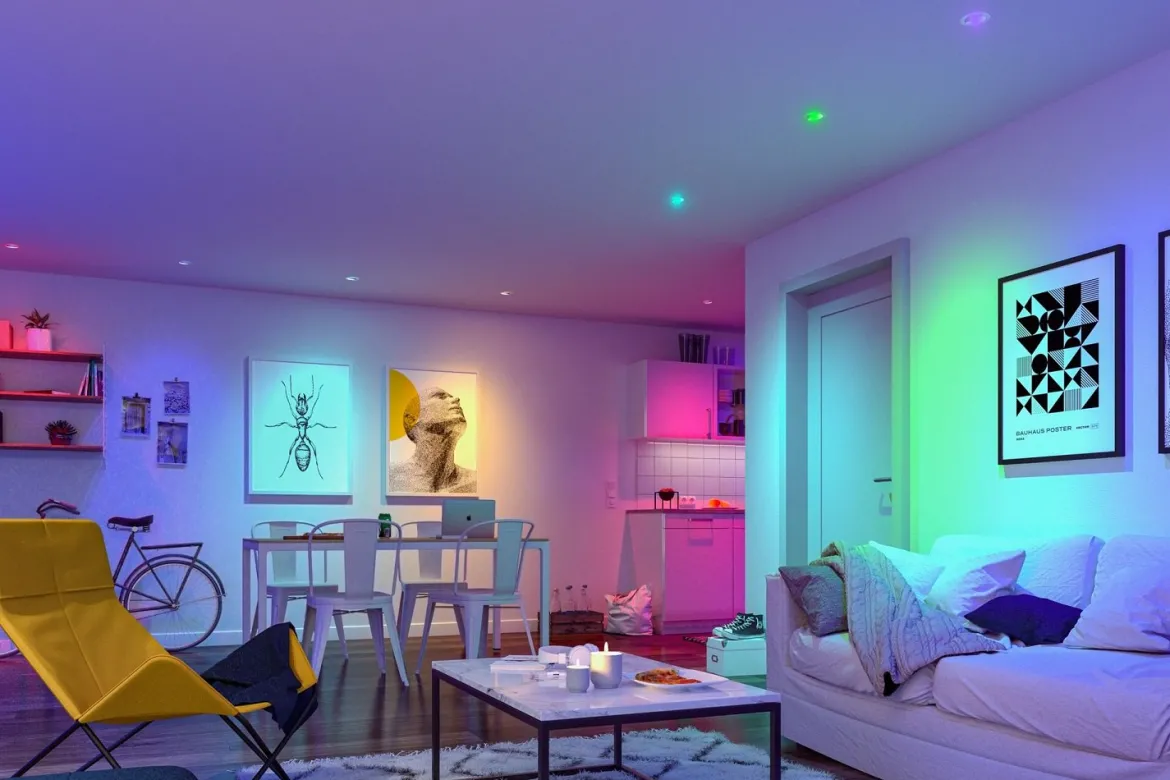 Paulmann 92466 Zigbee LED Einbauleuchte Base Coin Basisset RGBW 3000K Weiß