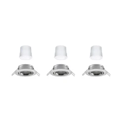 Paulmann 92467 Zigbee LED Einbauleuchte Base Coin Basisset RGBW Eisen 3000K