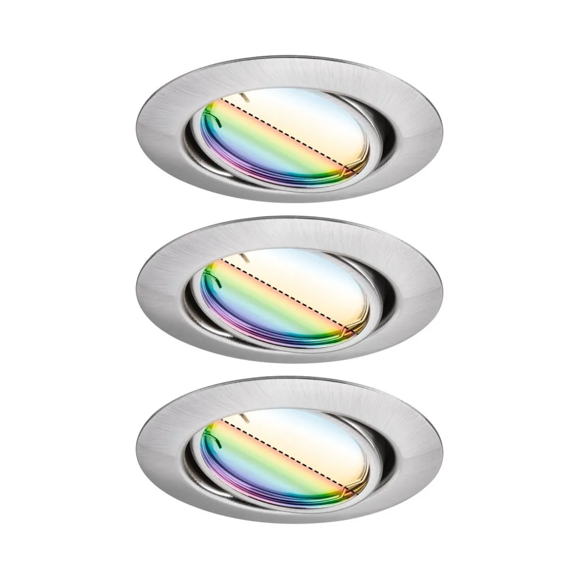 Paulmann 92467 Zigbee LED Einbauleuchte Base Coin Basisset RGBW Eisen 3000K
