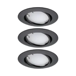 Paulmann 92468 Zigbee LED Einbauleuchte Base Coin Basisset RGBW Schwarz matt 3000K