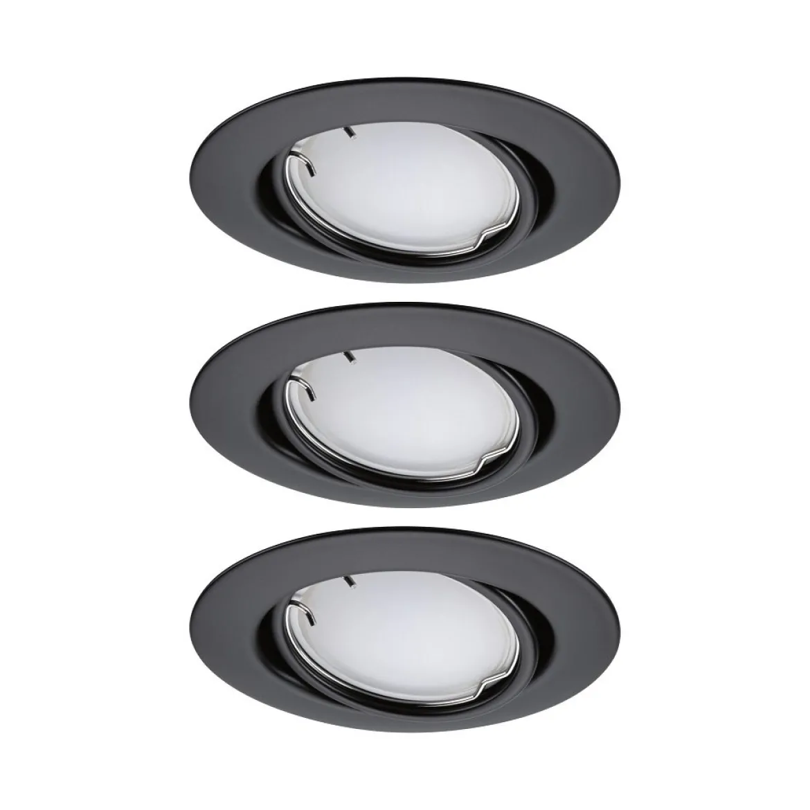 Paulmann 92468 Zigbee LED Einbauleuchte Base Coin Basisset RGBW Schwarz matt 3000K
