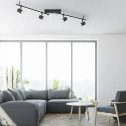 Paul Neuhaus 6525-18 BARIK LED Deckenleuchte 4-flammig Schwarz