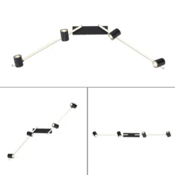 Paul Neuhaus 6525-18 BARIK LED Deckenleuchte 4-flammig Schwarz