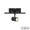 Paul Neuhaus 6523-18 BARIK LED Wand- und Deckenleuchte Schwarz
