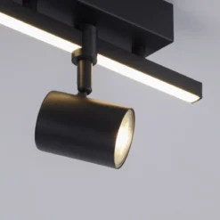 Paul Neuhaus 6523-18 BARIK LED Wand- und Deckenleuchte Schwarz