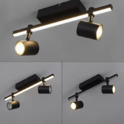Paul Neuhaus 6524-18 BARIK LED Wand- und Deckenleuchte 2-flammig Schwarz