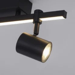 Paul Neuhaus 6524-18 BARIK LED Wand- und Deckenleuchte 2-flammig Schwarz