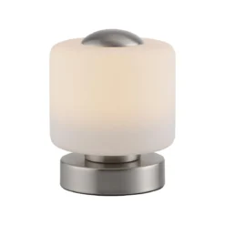 Paul Neuhaus 4037-55 Bota Tischleuchte silberfarben rund Touchdimmer