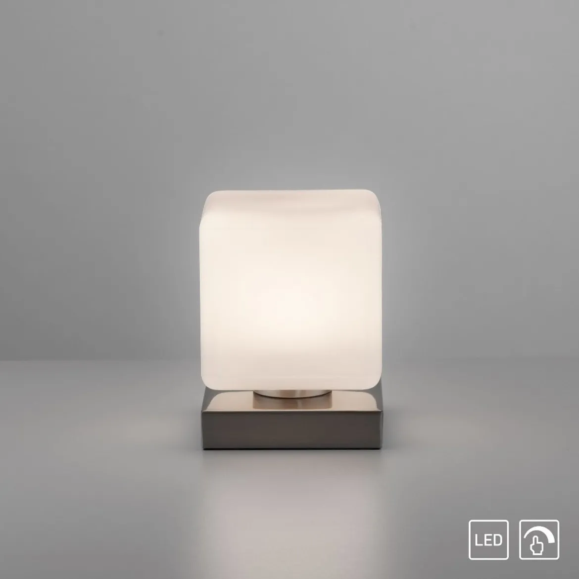Paul Neuhaus 4036-55 Dadoa Tischleuchte silberfarbig Touchdimmer