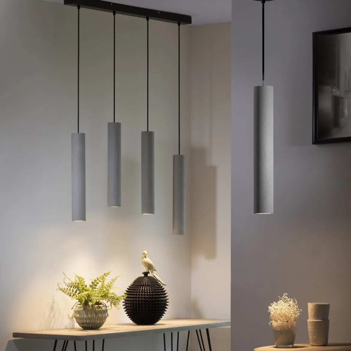 Paul Neuhaus 2204-22 ETON Pendelleuchte beton 4-flammig