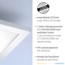 Paul Neuhaus 8111-17 FLAG LED-Panel quadratisch 45x45cm chrom CCT IP44