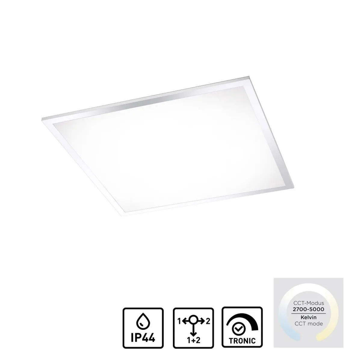 Paul Neuhaus 8111-17 FLAG LED-Panel quadratisch 45x45cm chrom CCT IP44