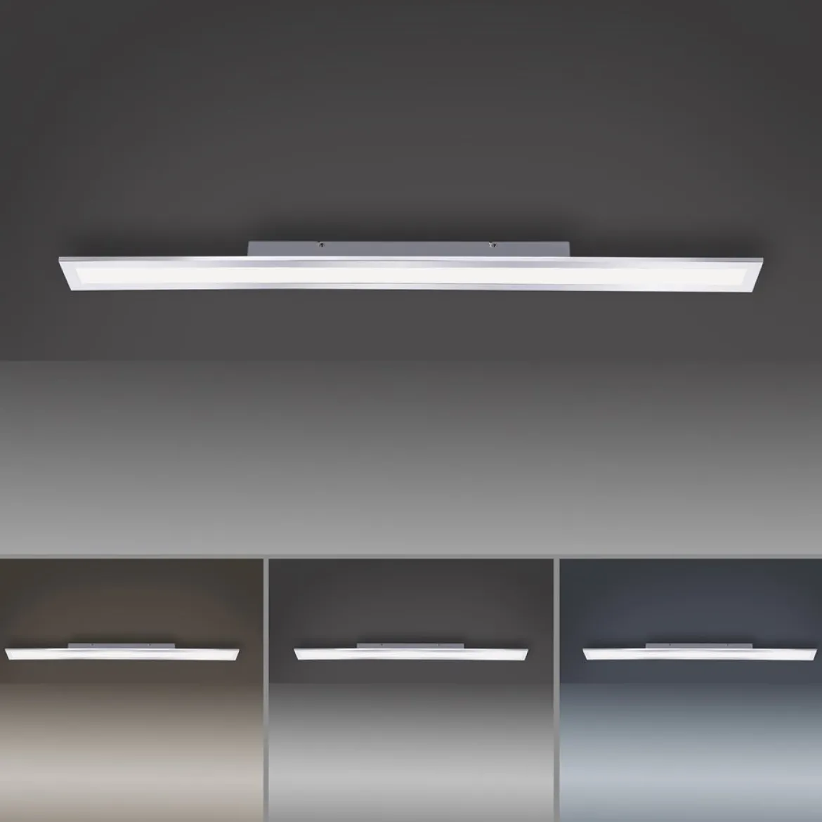 Paul Neuhaus 8123-17 FLAG LED-Panel rechteckig 120x10cm chrom CCT IP44
