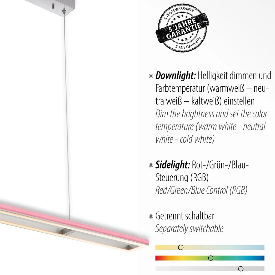 Paul Neuhaus 2050-95 HELIX Pendelleuchte aluminium