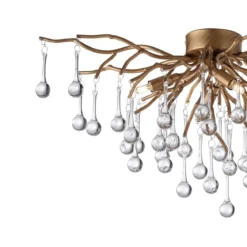 Paul Neuhaus 8090-11 ICICLE Deckenleuchte 4-flammig Altmessing mit Glasbehang