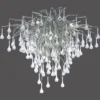 Paul Neuhaus 8091-55 ICICLE Deckenleuchte silberfarbig Glasbehang