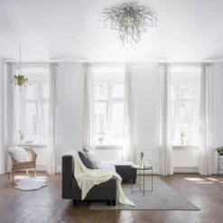 Paul Neuhaus 8091-55 ICICLE Deckenleuchte silberfarbig Glasbehang