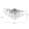 Paul Neuhaus 8090-55 ICICLE Deckenleuchte 4-flammig silber mit Glasbehang