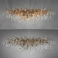 Paul Neuhaus 2031-11 ICICLE Kronleuchter altmessing 15-flammig G9