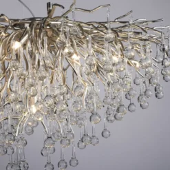 Paul Neuhaus 2192-55 ICICLE Kronleuchter stahl silber 10-flammig G9