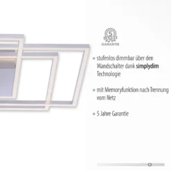 Paul Neuhaus 8256-55 INIGO Deckenleuchte stahl dimmbar