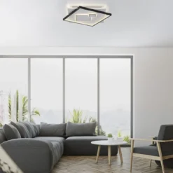 Paul Neuhaus 6390-16 LED Deckenleuchte quadratisch schwarz weiß schaltbar warmweiß